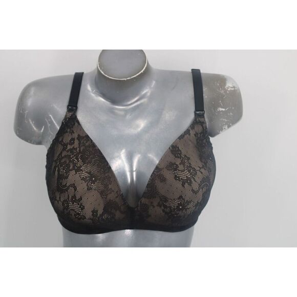 3 Natori Private Luxuries Maternity Nursing Clip Down Wireless Bra 34DDD Black - Picture 2 of 11